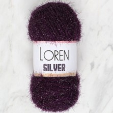 Loren Silver Patlıcan Moru El Örgü İpi - RS0109 - 34082