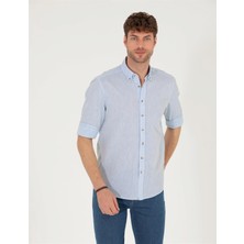 Erkek Regular Fit Uzun Kollu Gömlek-Açık Mavi