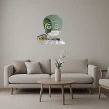 Yargıç Kadın Emoji Dekoratif Aynalı Tablo - AKMONL7050-3871