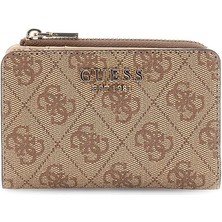 Guess Kadın Cüzdan Kahverengi Fermuarlı Model %100 Poliüretan Günlük Kullanım İçin Şık