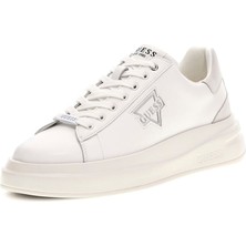 Erkek Elban Deri Kalın Tabanlı Sneaker - Beyaz