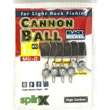 Spiinx Cannon Ball Black Nikel 1.5gr Jig Head