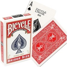 Bicycle Rider Back Bridge Size Red Kırmızı Briç Oyun Kağıdı Iskambil Kartları Destesi