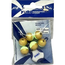 Yuki Stoperli Yuvarlak Yüzen Boncuk 13MM Golden/glow