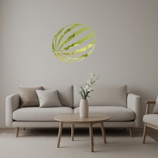 Renkli Karpuz Temalı Dekoratif Altın Aynalı Tablo - AKMONL7025-8998