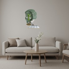 Üzeri Düşünceli Insan Figürü Dekoratif Aynalı Tablo - AKMONL6566-9849