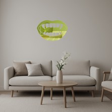 Dracula Vampir Dişleri Dekoratif Duvar Altın Aynalı Tablosu - AKMONL6452-8889