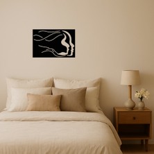 Modern Yüzler Illüstrasyonu Dekoratif Tablo - AKMONL2091-4489