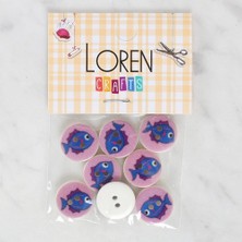 Demir Grup cc Loren Crafts 8'li Balık Düğme - 1186