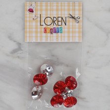 Demir Grup cc Loren Crafts Kırmızı 8 Li Düğme - 240