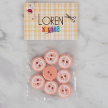 Demir Grup cc Loren Crafts Yavruağzı 8 Li Ayak Izi Düğme - 434