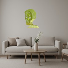 Üzeri Düşünceli Insan Figürü Dekoratif Altın Aynalı Tablo - AKMONL8633-2414