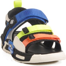 Siyah-Saks-Fosfor Sarı Erkek Çocuk Sandalet 1947 P