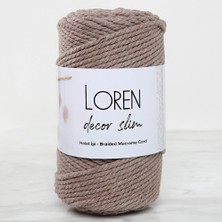 Loren Decor Slim 3 Büküm Makrome İpi Vizon  - L143