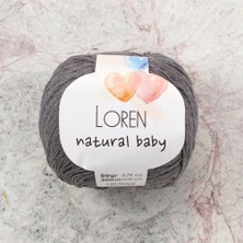 Loren Natural Baby Gri El Örgü İpi - R082 - 33946