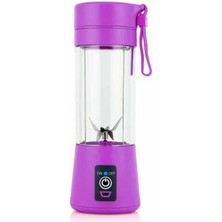 Şarjlı Mor Pembe Mini Blender, Smoothie, Mikshake, Bebek ve Içecek Karıştırıcı
