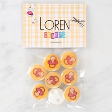 Demir Grup cc Loren Crafts 8'li Emzik Düğme - 1011