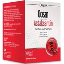 Orzax Ocean 30 Kapsül Astaksantin Doğal Antioksidan İçeren Sporcu Besinleri