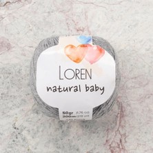 Loren Natural Baby Açık Gri El Örgü İpi - R079 - 33827