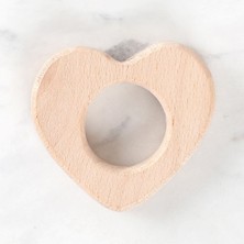 Demir Grup cc Loren Crafts Kalp Figürlü Organik Ahşap Diş Kaşıyı