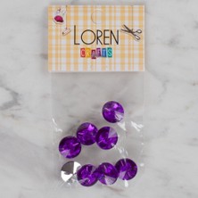 Demir Grup cc Loren Crafts Mor 8 Li Düğme - 200