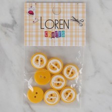 Demir Grup cc Loren Crafts Sarı 8 Li Ayak Izi Düğme - 443
