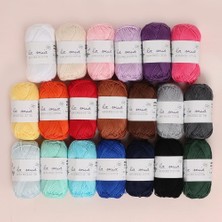 La Mia Mini Mercerized Cotton 20LI Paket Renkli El Örgü İpi - 33825