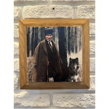 Masif Çerçeveli Doğaltaş Mermer Tablo Pano 26X26 cm