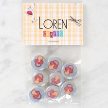 Demir Grup cc Loren Crafts 8'li Emzik Düğme - 1013