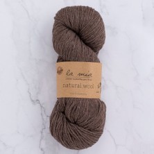La Mia Natural Wool Koyu Kahverengi El Örgü İpi - H6 - 33603