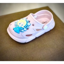 Terlik Sandalet Pudra Frozen Detaylı