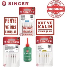 Ev Dikiş Makinesi Iğnesi ve 100 ml Yağ Seti
