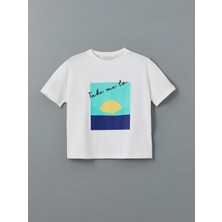 Lc Waikiki Yeni Sezon Bisiklet Yaka Baskili Kadin Pijama Ust - S5CU56Z8