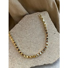 14K Sıralı Kutu Bileklik