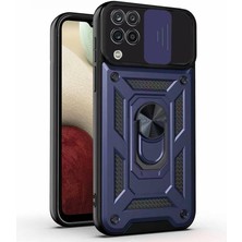 Piyasa Sepeti Kızaklı Tank Kılıf Samsung Galaxy A12 Lacivert