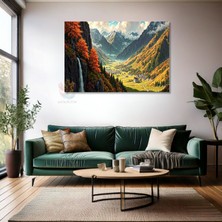 Kanvas Tablo Yüksek Kaliteli Kanvas Duvar Tablosu Vadideki Köy Yeni Ev Hediyesi Ev Dekorasyon