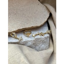 Ysx Jewelry Yıldızlı Üçlü Küpe Seti