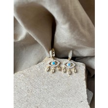 Gözlü Taşlı Küpe