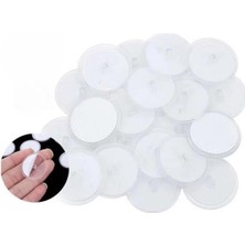 N&m Store® 20 Adet Şeffaf Yuvarlak 3 cm Çaplı Güçlü Disk Yapışkanlar