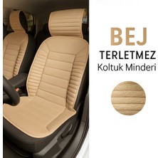 Kia Venga 2009 ve Sonrası Uyumlu Oto Koltuk Minderi Ergonomik Bumerang 2'li Lüks Set Bej