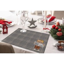 Teddies Kumaş Amerikan Servis 4'lü Set 35X50CM (Keten Kumaş, Ulusl. Yıkama ve Solmama Sertifikası)