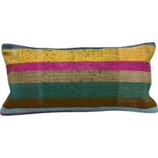 Yeni El Dokuma Dekoratif Lumbar Kilim Kırlent Yastık Kılıfı 6180