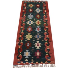 El Dokuma Otantik Mini Yolluk Yün Kilim 6348