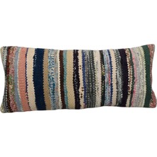 Yeni El Dokuma Dekoratif Lumbar Kilim Kırlent Yastık Kılıfı 6201