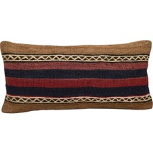Yeni El Dokuma Dekoratif Lumbar Kilim Kırlent Yastık Kılıfı 6192