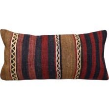 Yeni El Dokuma Dekoratif Lumbar Kilim Kırlent Yastık Kılıfı 6181