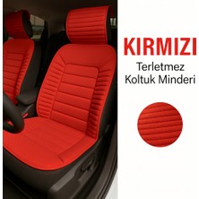 Mercedes E W210 1996-2003 Uyumlu Oto Koltuk Minderi Ergonomik Bumerang 2'li Lüks Set Kırmızı