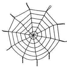 Markport Halloween Cadılar Bayramı Örümcek Ağ Dekor Siyah 1.5 Metre