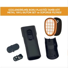 Dikey Süpürge Boru Tamir Kiti Yaylı Buton ve Filtre Beyaz