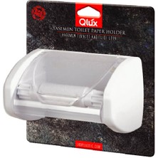 Tuvalet Kağıtlığı Qlux L-00214 Kapaklı Tuvalet Kağıtlığı Hijyenik Kapaklı Tuvalet Kağıtlığı Yapışkanlı Vidalı